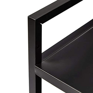 Amazon Basics - Carrello su ruote, portaoggetti, a tre ripiani, Nero