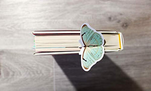 2 segnalibri farfalla 3d blu e verde, 2 butterfly bookmarks blue & green - Ilgrandebazar