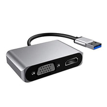 Carica l'immagine nel visualizzatore di Gallery, Excuty Adattatore da USB 3.0 a HDMI e VGA, Dual Display per Windows 7/8/10,...