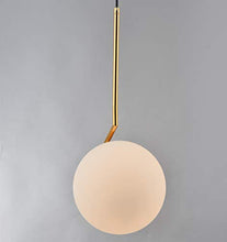 Carica l&#39;immagine nel visualizzatore di Gallery, Goeco Plafoniera LED Soffitto, Lampadario Soggiorno con Sfera di Vetro, 20cm - Ilgrandebazar