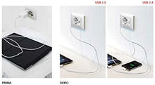 Carica l'immagine nel visualizzatore di Gallery, 4Box, USB 2.4, Presa USB da muro 2.4 Ampere, Compatibile con Bticino Livinglight, Bianca