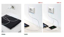 Carica l&#39;immagine nel visualizzatore di Gallery, Presa USB da muro 2.4 Ampere, Compatibile con Vimar Plana, Bianca Bianco