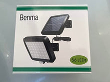 Carica l&#39;immagine nel visualizzatore di Gallery, Benma Lampade solari da esterni, luci solari, Lampade da parete per esterni, luci solari da giardino con sensore di movimento, angolo di illuminazione 120°, 5 m