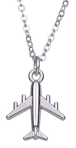 LIKGREAT Tiny Jet Plane Airplane Ciondolo Collana per Volo Hostess Traveler - Ilgrandebazar