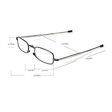 Carica l'immagine nel visualizzatore di Gallery, Metallo Telaio pieghevole occhiali da lettura + 1 a + 3,0 con 2.5x, Rosso - Ilgrandebazar