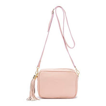 Carica l'immagine nel visualizzatore di Gallery, Parubi, Borsa Donna a Tracolla, In Vera Pelle Grana Dollaro, Made Rosa Cipria