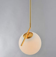 Carica l&#39;immagine nel visualizzatore di Gallery, Goeco Plafoniera LED Soffitto, Lampadario Soggiorno con Sfera di Vetro, 20cm - Ilgrandebazar