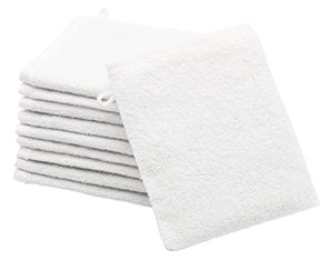 ZOLLNER 10 Pezzi manopole da Bagno, 16x21 cm, Bianco, 16 x 21 Bianco