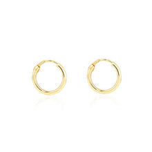 Carica l&#39;immagine nel visualizzatore di Gallery, Orecchini per Bambini a cerchio da donna 12x1.5 mm - oro giallo 18K (750)