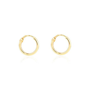 Orecchini per Bambini a cerchio da donna 12x1.5 mm - oro giallo 18K (750)