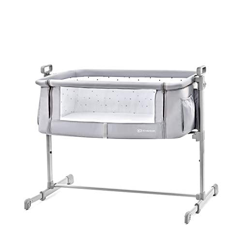 Kinderkraft Culla da Affiancare NESTE, Lettino Co-Sleeping, Regolabile Grigio