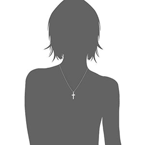Collana unisex con semplice pendente a crocifisso in acciaio inox titanio - Ilgrandebazar