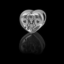 Carica l'immagine nel visualizzatore di Gallery, Andante-Stones 925 Perlina d'argento Bead a forma di cuore "Friend" Ciondolo... - Ilgrandebazar