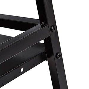 Amazon Basics - Carrello su ruote, portaoggetti, a tre ripiani, Nero