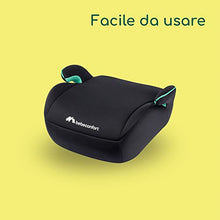 Carica l&#39;immagine nel visualizzatore di Gallery, Bebeconfort Manga i-Safe Rialzo Auto, Alzatina auto per bambini 6-12 anni, 125-150 cm, Seggiolino auto leggero e compatto, Seduta imbottita, colore Full Black