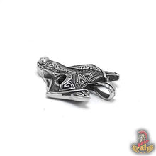 Carica l&#39;immagine nel visualizzatore di Gallery, BaviPower - Collana in pelle intrecciata con ciondolo a forma di testa di... - Ilgrandebazar