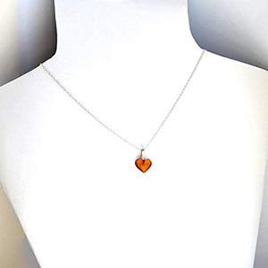 Collana a catena in argento sterling 925 18 pollici con pendente a cuore in... - Ilgrandebazar