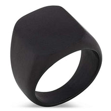 Carica l&#39;immagine nel visualizzatore di Gallery, Akitsune Iustitia Anello | Design-Anello Donna Uomo Sigillo Nero Opaco - Ilgrandebazar