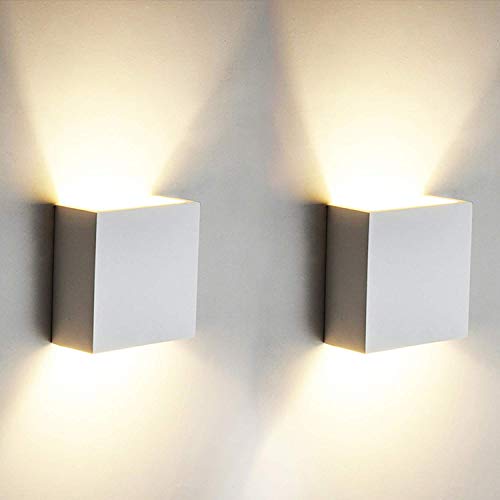 2 Pezzi 6W LED Applique da parete Lampada Parete Bianco Caldo 3000k... - Ilgrandebazar