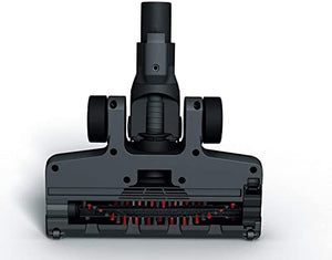 Severin HV 7165 Scopa aspirapolvere senza filo, Ciclonica, Motore Digitale, Spazzola motorizzata, Animal Care, filtro HEPA Longlife, 0,65 litri, autonomia fino a 30 minuti, 240 W, Grigio / Rosso