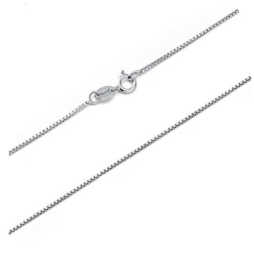 Collana in Argento 925 Rodiato a Maglia Veneziana Sottile, Uomo Donna Made... - Ilgrandebazar