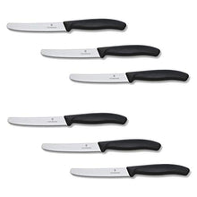 Carica l&#39;immagine nel visualizzatore di Gallery, Victorinox Coltello da tavola con lama 11 cm a manico nero, Nero - Ilgrandebazar