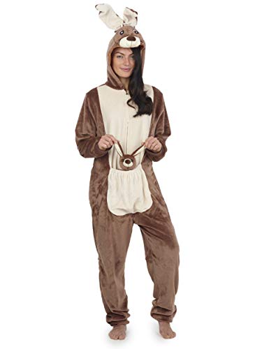 Pigiama Intero Donna In Pile Teddy - Pigiamone Morbido Con Cappuccio E Orecchie Taglie S-XL - Foto 3