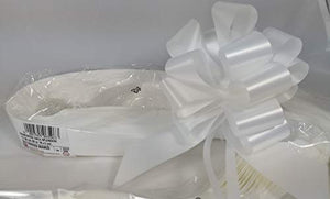 50 COCCARDE BIANCO AUTOTIRANTI 3,0 CM MATRIMONIO AUTO CASA NOZZE BATTESIMO... - Ilgrandebazar