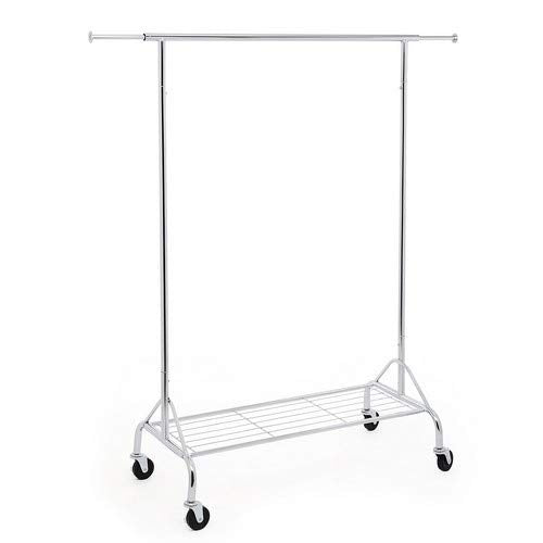 SONGMICS Stand Appendiabiti Attaccapanni in Metallo Cromato con Ruote,...