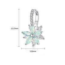 Carica l&#39;immagine nel visualizzatore di Gallery, Orecchini donna in argento sterling con zircone a forma di Blue