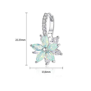 Orecchini donna in argento sterling con zircone a forma di Blue