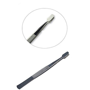 Stamp Tweezers, 2pcs Tweezers Philately Stamps Collector Tools (Silver)