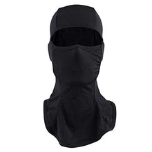 Carica l&#39;immagine nel visualizzatore di Gallery, Passamontagna Cappuccio Moto Protezione UV Traspirante Bandana Nera per...