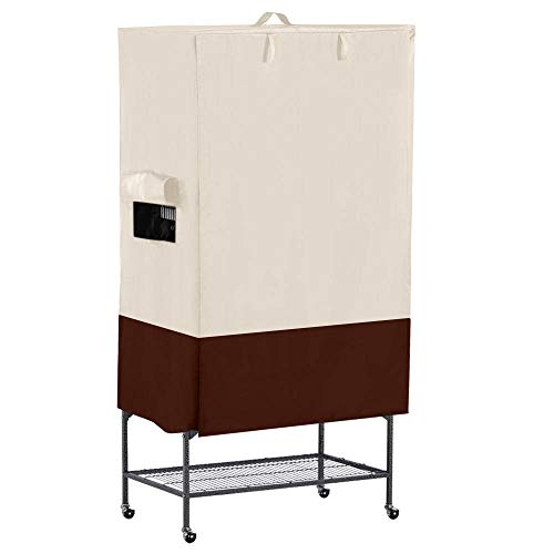 Chengsan Copertura per gabbia 41'' L x 27'' W x 48'' H, Beige E Marrone.