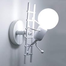 Carica l&#39;immagine nel visualizzatore di Gallery, HAWEE Humanoid Creativo Lampada da Parete Interno Applique Bianco - Ilgrandebazar
