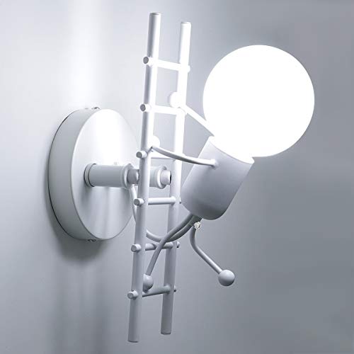 HAWEE Humanoid Creativo Lampada da Parete Interno Applique Bianco - Ilgrandebazar