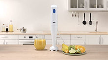 Carica l&#39;immagine nel visualizzatore di Gallery, Braun Frullatore a Immersione MQ10.001PWH + Bicchiere graduato 600ml, Minipimer Leggero, Sistema EasyTwist per cambiare facilmente accessorio, Tecnologia Splash Control niente schizzi