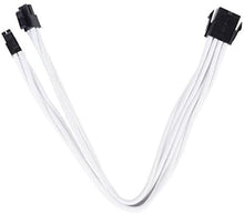 Carica l'immagine nel visualizzatore di Gallery, SilverStone SST-PP07-EPS8W - cavo estensione sleevato EPS 8pin a EPS/ATX 4+4pin, 30cm, bianco