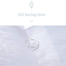 Carica l&#39;immagine nel visualizzatore di Gallery, Tusuzik Piume Foglia Anello Regolabile Aperto in Argento Sterling 925,... - Ilgrandebazar