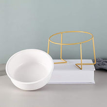 Carica l'immagine nel visualizzatore di Gallery, HCHLQLZ Bianco Ceramica Inclinato Alzato Ciotole per Cani grande, bianco