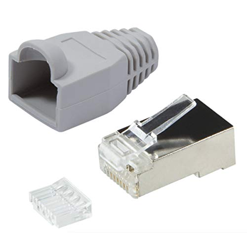Odedo®, confezione da 20 connettori crimpati CAT6 in metallo schermati con... - Ilgrandebazar