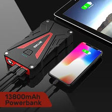 Carica l&#39;immagine nel visualizzatore di Gallery, BuTure Avviatore Batteria Auto, 1500A 13800mAh Portatile Avviatore Emergenza per Auto/Moto (Motori Fino a 6.0L Benzina/5.0L)