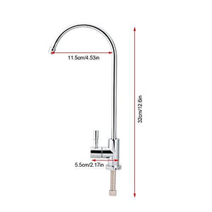 1/4 '' Acciaio Inossidabile Rubinetto Cromato Osmosi Inversa Collo D'oca... - Ilgrandebazar