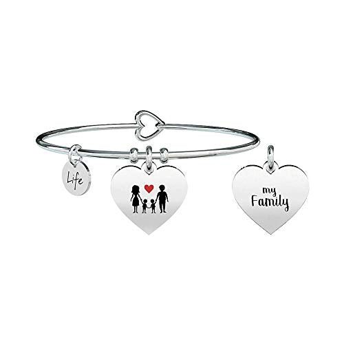 Bracciale KIDULT 731629 family acciaio 316L cuore my - Ilgrandebazar