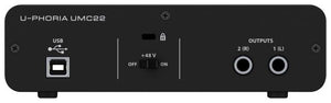 Behringer U-PHORIA UMC22 interfaccia audio 2x2 USB con PREAMP Microfonico - Ilgrandebazar