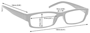 L'azienda Occhiali Da Lettura Potenza ottica +3,00, Nero / Marrone / Grigio - Ilgrandebazar