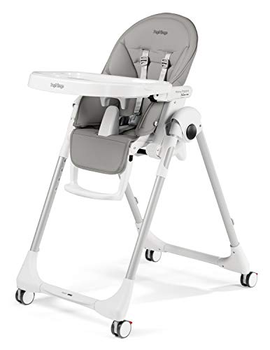 Peg Perego Seggiolone Prima Pappa Follow Me, Altezza 125 cm, Grigio (Ice) Ice