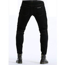 Carica l'immagine nel visualizzatore di Gallery, WCCI Uomo Moto Biker Jeans Pantaloni da M=33" (85cm waist), Nero