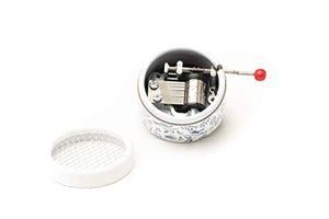 Piccolo carillon manuale Carillon bianco decorato con uccelli che cantano... - Ilgrandebazar