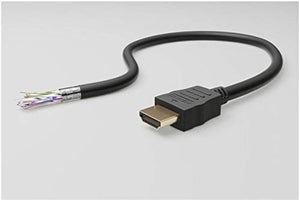 Goobay 69122 Cavo HDMI Standard con Ethernet, Dorato, Nero, 0.5m Lunghezza...